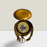 Reloj de bolsillo de latón con cadena y grabado personalizado BPCW22